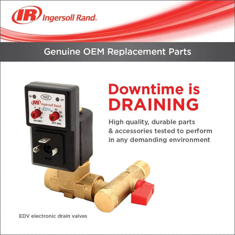 Ingersoll Rand OEM replacement parts showing EDV electronic drain valve