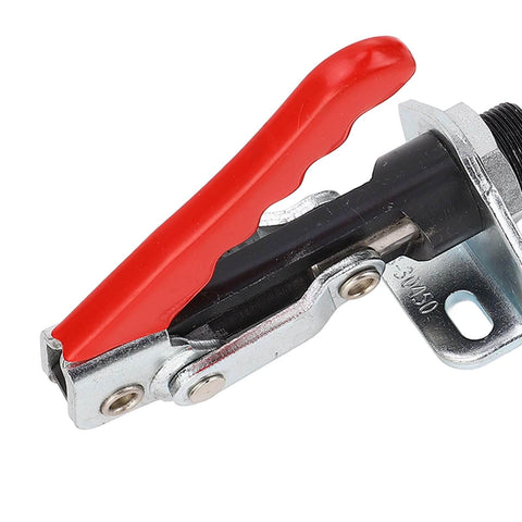Beefy Pro Grade Heavy Duty Double Head Push Pull Toggle Clamp For Woodworking Jigs And Welding, red handle, metal body