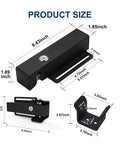 Universal Automatic Electric Gate Lock System for 12 24V Swing Gates with size dimensions shown