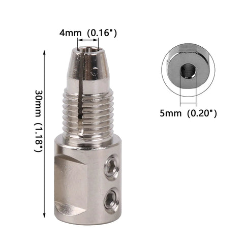 Flex Collet Coupler For 5mm Motor Shaft And 4mm Flex Shaft Stainless Steel Flexible Coupling For RC Boats And Submarines