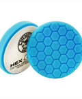 Blue pad from Hex-Logic Buffing Pad Kit 8-Piece 5.5 Inch Set for Polishing and Waxing Cars with hex grooves for smooth finish