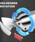 360-degree pivoting head of Beast Mode Cordless Metal Shear 400 Nm Torque Brushless Motor for versatile cutting.