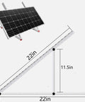 Adjustable Solar Panel Mounting Brackets Kit 22 Inch Tilting Mounts For 100 To 200W Panels With Easy Setup 0 To 90 Degree Tilt