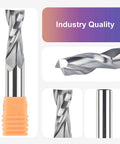 SpeTool upcut spiral CNC router bit; 1/2 in shank and 1/2 in cutting diameter, solid carbide end mill