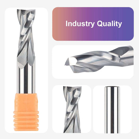 SpeTool upcut spiral CNC router bit; 1/2 in shank and 1/2 in cutting diameter, solid carbide end mill