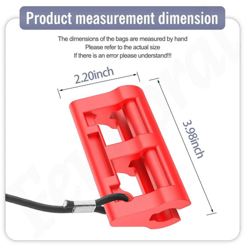 Red Hydraulic Steering Lock For Outboard Motors, Secure Tow Ready Transom Saver dimensions, 2.20 x 3.98 inches