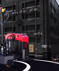 Heavy Duty Full Electric Pallet Jack With Lithium Battery Holds 6600 Lbs, positioned next to a black storage container.