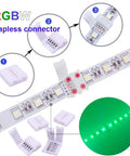 5Pin LED Strip Connector Kit With 16.4Ft RGBW Extension Wire For 12Mm Wide 5050 LED Strips, solderless RGBW connector example
