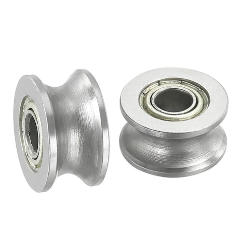 Premium Quality U Groove Bearings 20 Pack Carbon Steel Sealed Ball Bearings 4Mm Bore with smooth surfaces for linear motion.
