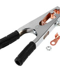 Heavy Duty Welder Ground Clamp With Reinforced Copper Jaw For Superior Grip And RockSolid Electrical Connection During Any Serious Fabrication Or Repair Job. Chrome iron body with rubber grips.