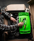 Mechanic using Non Slip Silicone Tool Tray For Mechanics And DIYers Small Grip Mat Keeps Tools In Place On Any Surface Flexible
