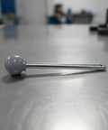 Spring Latch Pin For Gym Machines And Stair Steppers, Beefy Locking Pin With Metal Shaft And Handle, Replacement Part For Stable Fit And Easy Adjustments, Built For Home Workouts And Equipment Repair, Gray, side view