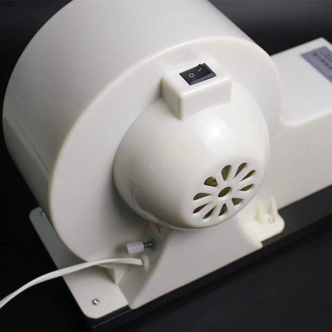 Close-up of Wind Tunnel Wing Lift Demonstrator Kit, showing fan component, used for physics experiments in education.
