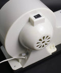 Close-up of fan component in Aircraft Lift Principle Demonstration Kit For Teaching Wing Lift With Wind Tunnel Experiments And Hands On Physics Education Tool.