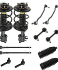 Top Shelf 12 Piece Front And Rear Steering And Suspension Kit For 2004 2008 Nissan Maxima with struts, tie rods, sway bar end links.