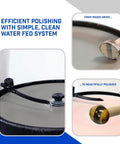AllUNeed 8 Inch Lapidary Polisher And Cabbing Machine For Rocks And Minerals Flat Lap Gemstone Shaper Stone Grinder Tools Polishing Gear 115V Only For Hobbyists And Pros with water-fed system