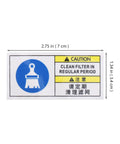 Factory Grade Industrial Equipment Maintenance Warning Sticker With PET Material And UV Resistant Bright Print Self Adhesive
