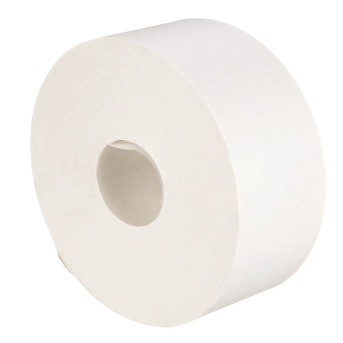 Water Activated Paper Tape For Parcel Sealing White Light Duty Reinforced Tape 72 Mm By 450 Ft side view roll