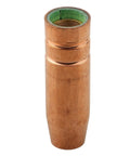 Close-up of brass nozzle from Brass Gasless MIG Welding Nozzle Tip Kit, 7-Piece Set With 0.6-1.2mm Tips For Flux Core Welders Like FC90 And 80GL