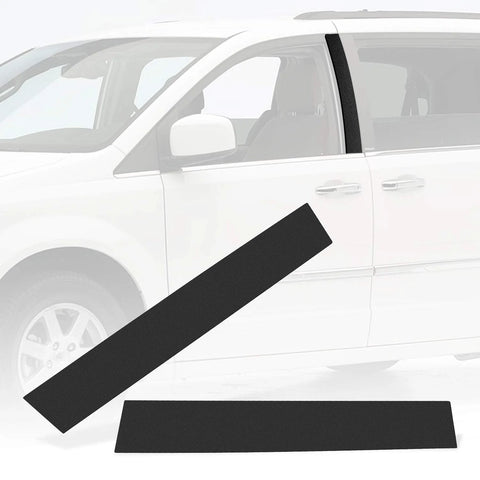 Pillar trim door molding set in black for 2008–2020 Chrysler Town & Country/Dodge Grand Caravan (driver and passenger sides).