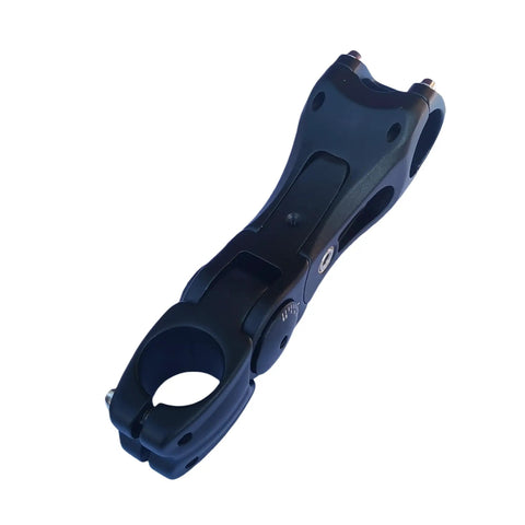 Suspension Bike Stem 100mm Shock Absorbing Handlebar Stem for Road Mountain Gravel Hybrid E Bikes MTB BMX in black.