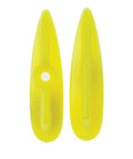 Yellow Go Sport Fin Skegs shown from top view, pair designed for Go Sport Fins to boost stability and maneuverability in water.