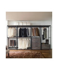 Top Shelf Wood Walk In Closet Organizer System Featuring Straight Up Customizable Shelves Heavy Duty Hanging Rods And Hassle Free Drawers For Bedroom Storage That Honestly Maximizes Space with clothes, drawers, and steel frame.