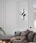 Modern living room with 9W LED Wall Sconce with Aluminum Finish, Ultra Bright 1000 Lumens, 6000K Cold White, No Flicker, High CRI 85