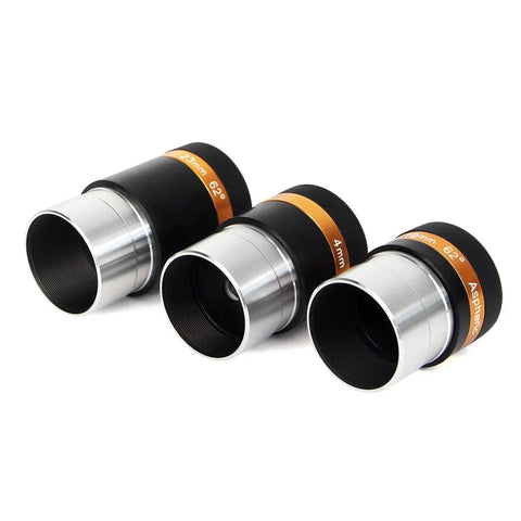 4mm 10mm 23mm Telescope Eyepiece Set With Fully Coated Optics, 62 Degree Wide Field Of View, 1.25 Inch Barrel trio image