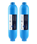 Garden Hose End Pre Filter For Pools Hot Tubs Spas Ponds Inflatable Pool Reduces Chlorine Taste Odors And Sediment Delivers Purer Water For Up To 8000 Gallons 2 Pack, featuring two blue filters