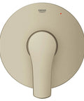 Eurosmart Shower Valve Trim in Brushed Nickel With StarLight Finish, Concealed Mounting for a Clean Look, Compatible With GrohSafe Universal Pressure Balance Rough In Valve 35 015, Scratch Resistant, Easy To Clean, Boss Level Shine