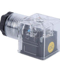 Five Pack Transparent Hydraulic Solenoid Coil Plugs With Light Indicator DC24V Universal Solenoid Coil Connector