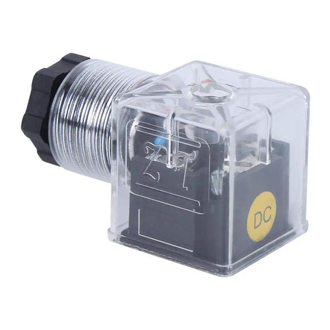 Five Pack Transparent Hydraulic Solenoid Coil Plugs With Light Indicator DC24V Universal Solenoid Coil Connector