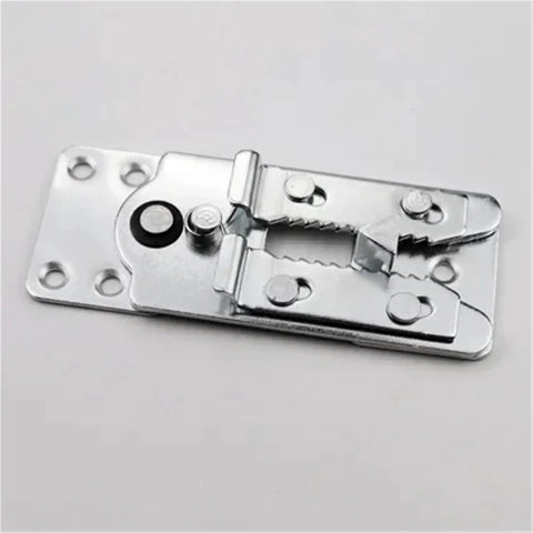 Heavy Duty Sectional Sofa Connectors Six Pack Metal Furniture Brackets For Couch And Loveseat Adjustable Non Slip Locks - close up of a steel connector.
