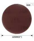 Cool 20 Piece Assortment Of 5 Inch Mesh Hook Loop Sanding Discs With 80 To 600 Grit For Smooth Finish And Dust-Free Prepping On Wood And Metal, 125mm disc close-up.