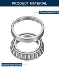 Heavy Duty Tapered Roller Bearing Cone and Cup Set, 2 In Bore, 3.3465 In Outer Diameter, 0.6875 In Cup Width, Chrome Steel GCr15, Pre Lubricated