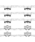 Full Extension Drawer Slides Set Of 10 Pcs With Detachable Quick Release Latches For Tool Free Install, silver finish, top view.