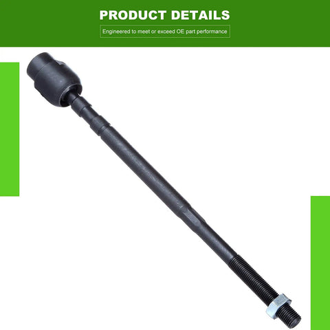 4 Piece Front Suspension Kit With Inner Tie Rods And Outer Tie Rod Ends Fits Buick Allure Century Lacrosse Regal And Chevrolet Impala Monte Carlo Models Spanning Late 1990s Through 2010s, black steel tie rod end