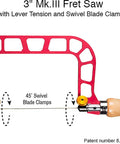 3 Inch Mk III Fret Saw With Lever Tension And Swivel Blade Clamps, Lightweight Design, Includes 15 TPI Blade For Precise Cuts