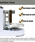 Automatic Electric Cream Spreader For Cake Decorating And Frosting Smoothing with stainless steel blade and base.