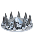 Chrome Plated Front Axle Cover Kit For Semi Trucks With Thread On 33mm Lug Nut Covers Removable Caps ABS Plastic Hub Caps