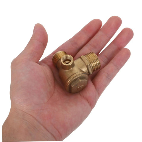 Beefy Heavy Duty Metal Air Compressor Check Valve With 20mm Connector One Way Air Control Valve For Pneumatic Systems Energy Saving Spare Part For Industrial Workshop Use, brass valve in hand
