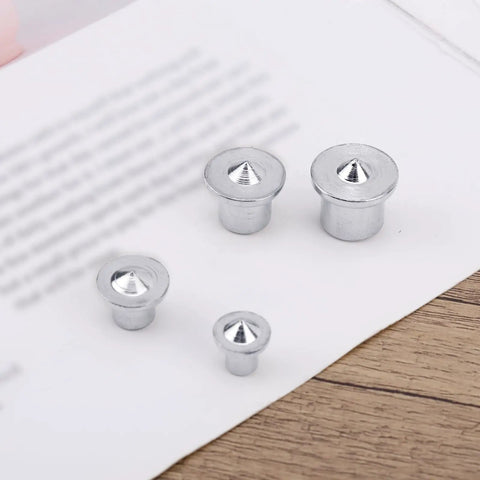 Pro Grade Dowel Pin Centering Kit 20 Pack With Carbon Steel Transfer Pins for woodworking shown on desk surface