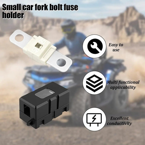 Heavy Duty 80 Amp AMI Midi Fuse Holder Kit With Nylon Housing And Stainless Bolts For Built Different Trucks And Construction Rigs Universal Tow Haul Ready Protection, showing small car fork bolt fuse holder.