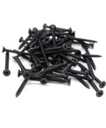 Tough As Nails Six X Two Inch Drywall Screws Featuring Slick Black Phosphate Coating and Flawless Bugle Heads in a pile.