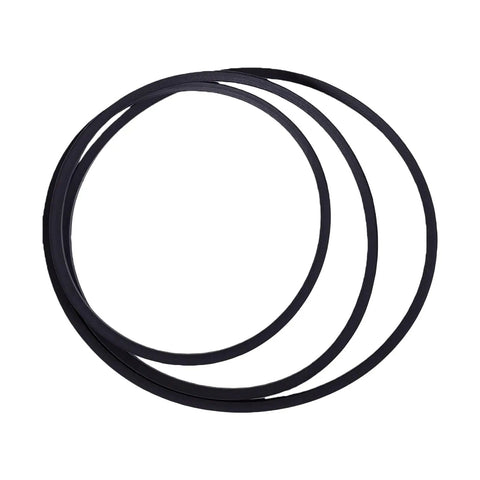 Complete Repair Kit For Lawn Mowers Featuring Premium Idler Drive Belt Pulley Set with three heavy duty black belts.