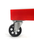Close-up of the wheel and structural base of Savage Folding Hydraulic Engine Hoist Stand, 2 Ton Cherry Picker.