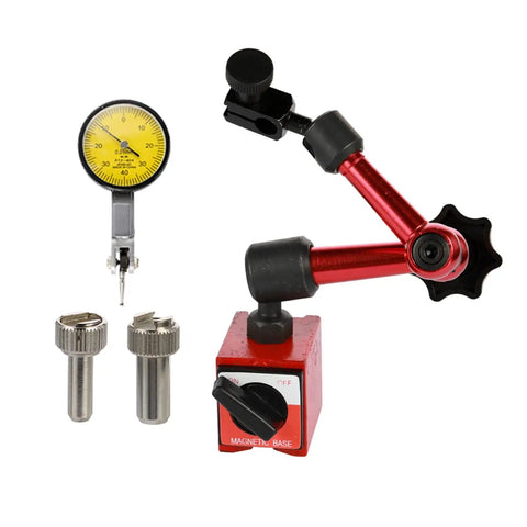 Dial Indicator With Magnetic Holder And Bore Gauge Stand For Machining And Inspection, magnetic base and attachments