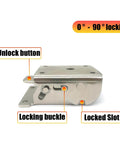 Adjustable Folding Table Hinges With 0 To 90 Degree Locking For Flexible Positioning, Zinc Alloy Support Brackets, side view