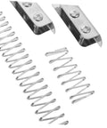 Metal springs and holders of Fabric Cutting Fixture Flat Spring Holder Five Piece Pro Grade Set for Sewing Machines No Drill Required